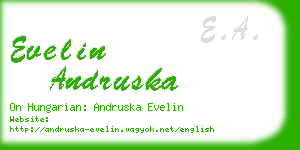 evelin andruska business card